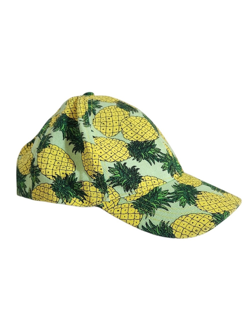 David and Young Yellow and Green Pineapple Print Baseball Hat NWT One Size